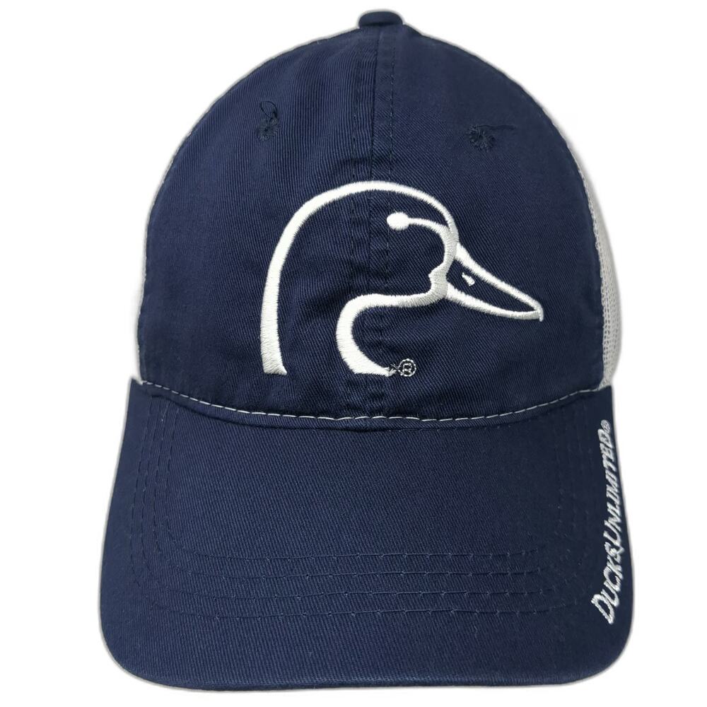 Ducks Unlimited Baseball Cap Blue One Size Mesh Back Embroidered Bill Logo Hat